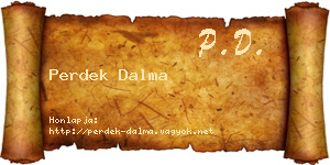 Perdek Dalma névjegykártya